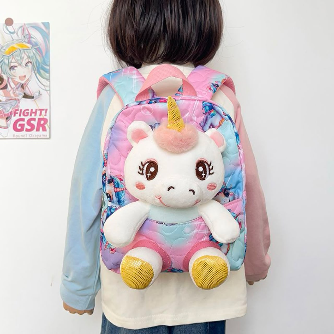 Kids Unicorn Plush Backpack – Printed, 3–6 Yrs