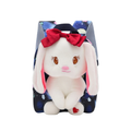 Kids Bunny Plush Backpack – Navy Galaxy, 3–6 Yrs